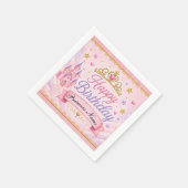 Rosa Lavendel Prinzessin Serviette (Ecke)