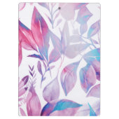 Rosa, Lavendel Wasserfarben-Blätter Klemmbrett (Rückseite)