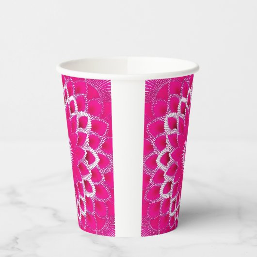 Rosa Lavendel Weiß Pappbecher (Links)