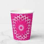 Rosa Lavendel Weiß Pappbecher (Vorderseite)