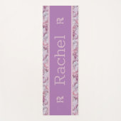 Rosa Lavender Elegant Einfache Minimale Monogramm Yogamatte (Vorderseite)