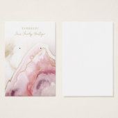 Rosa Lavender Gold Agate Display Cards sammeln (Vorne & Hinten)