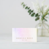Rosa Lavender Gradient Marble Elegantes Ambiente Visitenkarte (Stehend Vorderseite)
