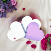 Rosa Lavender Heart Notebook Notizblock