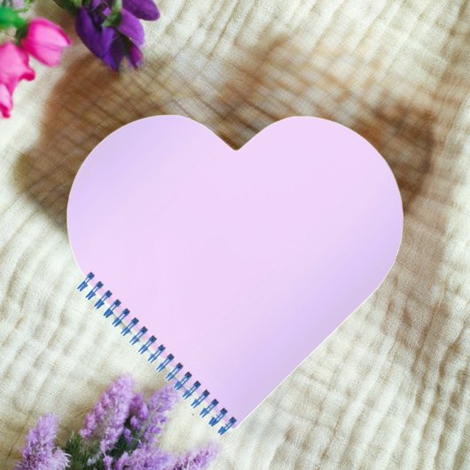 Rosa Lavender Heart Notebook Notizblock