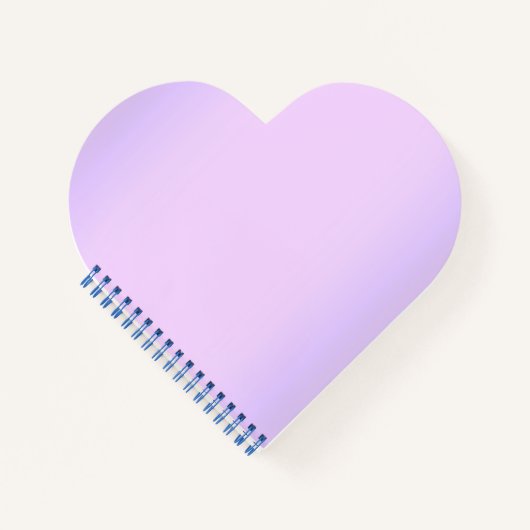 Rosa Lavender Heart Notebook Notizblock (Vorderseite)
