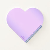 Rosa Lavender Heart Notebook Notizblock (Rückseite)