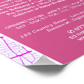 Rosa Leaf, Gartenzentrum, Gartenbaukunst Poster (Ecke)