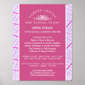 Rosa Leaf, Gartenzentrum, Gartenbaukunst Poster (Vorne)