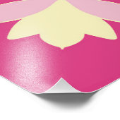 rosa Lebensblume Fotodruck (Ecke)