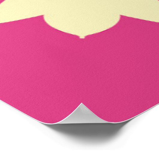 rosa Lebensblume Poster (Ecke)