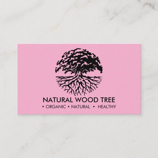 Rosa Lebensdauer der Bäume Visitenkarte (Vorderseite)