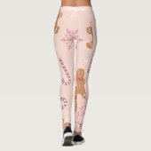 Rosa Lebkuchen Weihnachten Leggings (Rückseite)