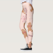 Rosa Lebkuchen Weihnachten Leggings (Links)
