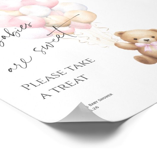 Rosa Leckerei Girl Dusche früh warten Poster (Ecke)