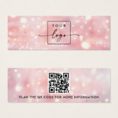 Rosa LED-Glitzer-LEDs Ohrring-Grafikkarte (Vorne & Hinten)