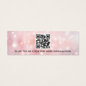 Rosa LED-Glitzer-LEDs Ohrring-Grafikkarte (Rückseite)