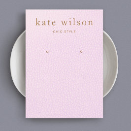 Rosa Leder (Bild) Earring Display Card