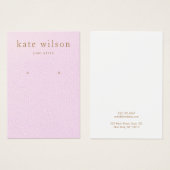 Rosa Leder (Bild) Earring Display Card (Vorne & Hinten)