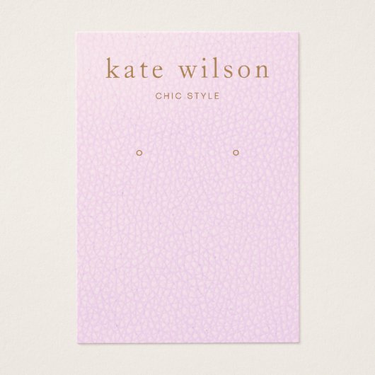 Rosa Leder (Bild) Earring Display Card (Vorderseite)