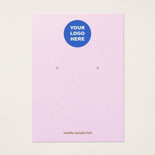 Rosa Leder Hinzufügen Ihrer Logo-Ohrensichtkarte (Vorderseite)