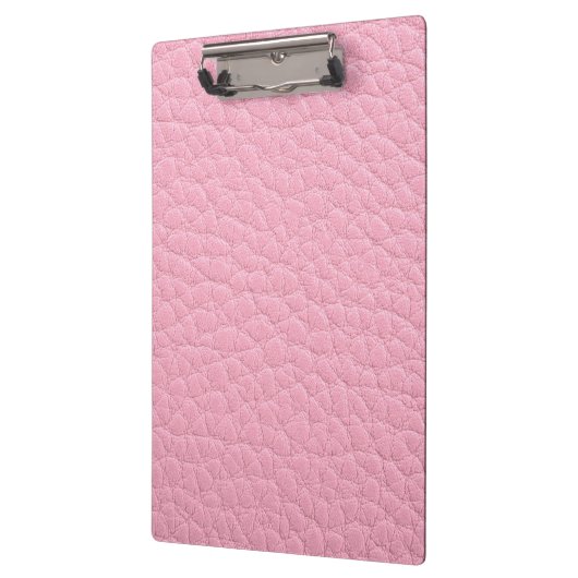 Rosa Leder Klemmbrett (Links)
