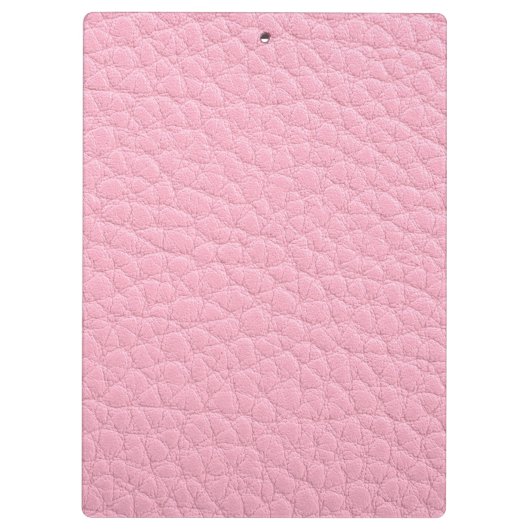 Rosa Leder Klemmbrett (Rückseite)