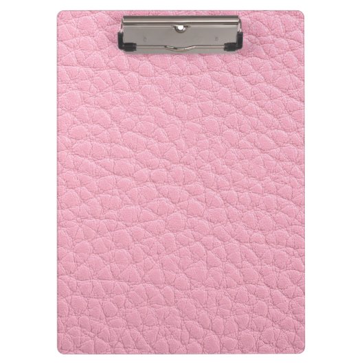 Rosa Leder Klemmbrett (Vorderseite)