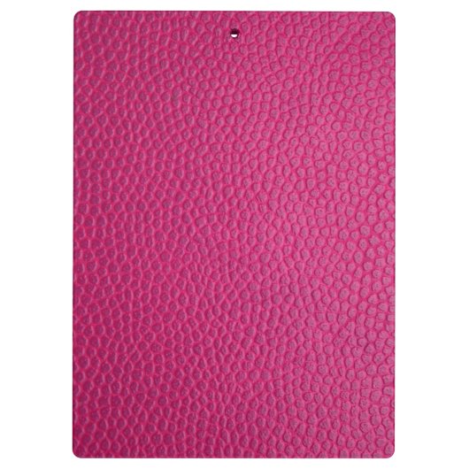 Rosa Leder Klemmbrett (Rückseite)