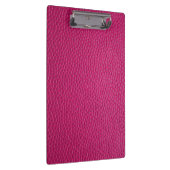 Rosa Leder Klemmbrett (Rechts)