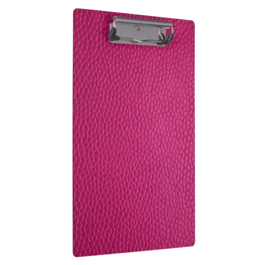 Rosa Leder Klemmbrett (Rechts)