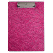 Rosa Leder Klemmbrett (Vorderseite)