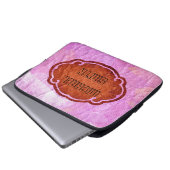 Rosa Leder Laptopschutzhülle (Vorne Knopf)