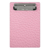 Rosa Leder Mini Klemmbrett (Vorderseite)