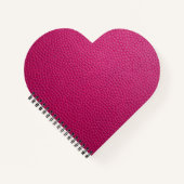 Rosa Leder Notizblock (Vorderseite)