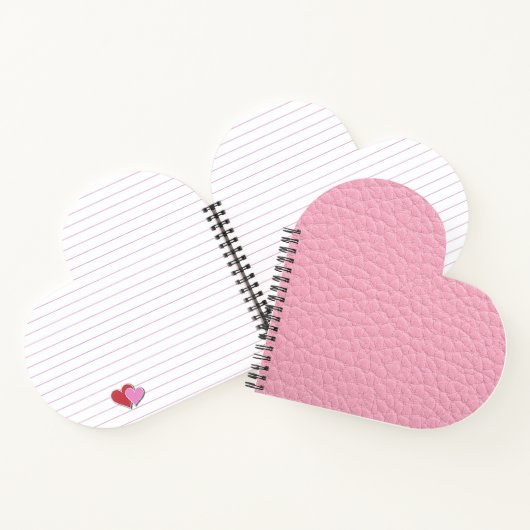 Rosa Leder Notizblock (Innenseite)
