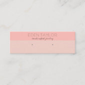Rosa Leder Textur Stuck Ohrring Display Mini Visitenkarte (Vorderseite)
