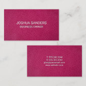 Rosa Leder Visitenkarte (Vorne/Hinten)