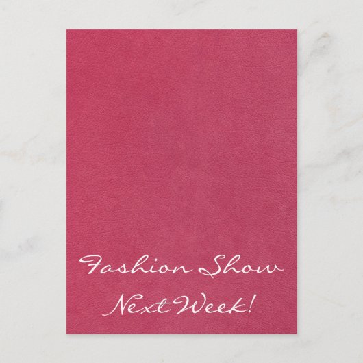 rosa Lederaussehen Postkarte (Vorderseite)