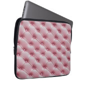 rosa Ledergestepptes Muster Laptopschutzhülle (Vorne Rechts)
