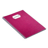 Rosa Lederheft Notizblock (Rechte Seite)