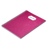Rosa Lederheft Notizblock (Linke Seite)