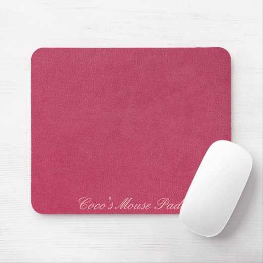 Rosa lederner Blick Mousepad (Mit Mouse)