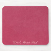 Rosa lederner Blick Mousepad (Vorne)