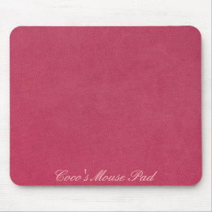 Rosa lederner Blick Mousepad