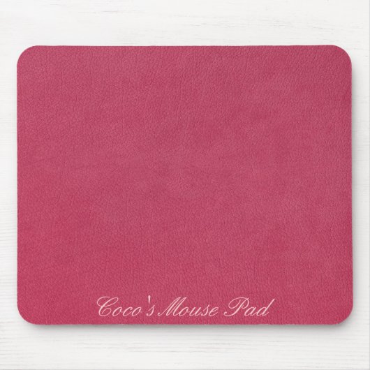 Rosa lederner Blick Mousepad (Vorne)