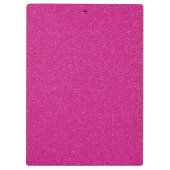 Rosa lederner Blick-personalisierter Name Klemmbrett (Rückseite)