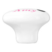 Rosa Lederoptik Eleganter Golfwagen-Name Keramikknauf (Seitenansicht)