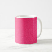 Rosa Lederstruktur Kaffeetasse (VorderseiteRechts)