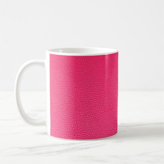 Rosa Lederstruktur Kaffeetasse (Links)